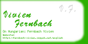 vivien fernbach business card
